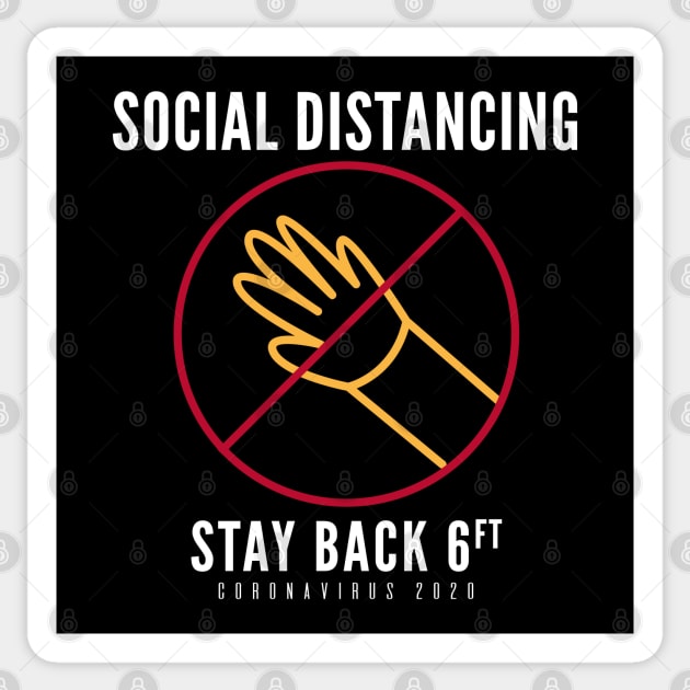 Social Distancing Stay Back Do Not Touch Coronavirus 2020 Sticker by The Bearly Brand